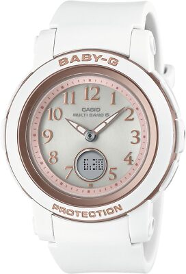 Casio BABY-G BGA-2900AF-7AJF Solor Radio Women Watch White Chronograph New