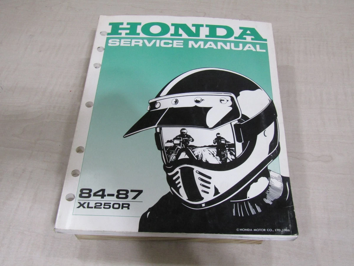 1984 1985 1986 1987 HONDA XL250R OEM FACTORY SHOP SERVICE MANUAL