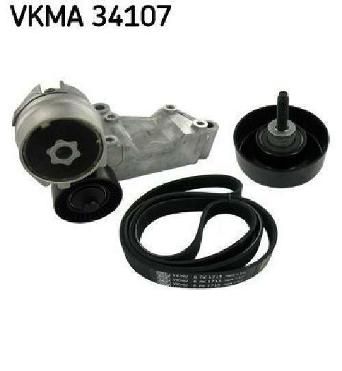 Original SKF Ribbed Belt Set VKMA 34107 For Ford