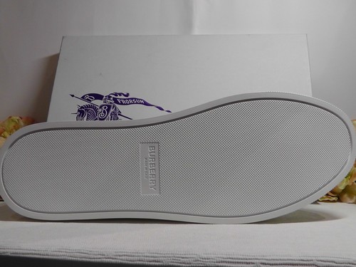 BURBERRY Men's ROBIN WHITE Leather / Suede Low- Top Sneakers Size 13 US***$690 - Picture 8 of 16