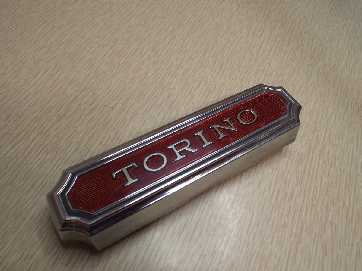 NOS Fuel Door Emblem 1974 1975 1976 Ford Torino Tail Light Trunk