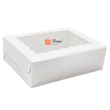 8x6x2.5 inch Window Cookie Boxes White Brownie Pie Gift Box Wedding Christmas