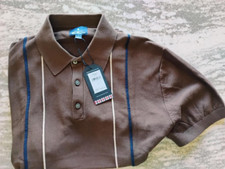 Ben Sherman Short Sleeve Sweater Polo Large 109 Retail MINT FREE SHIPPING 