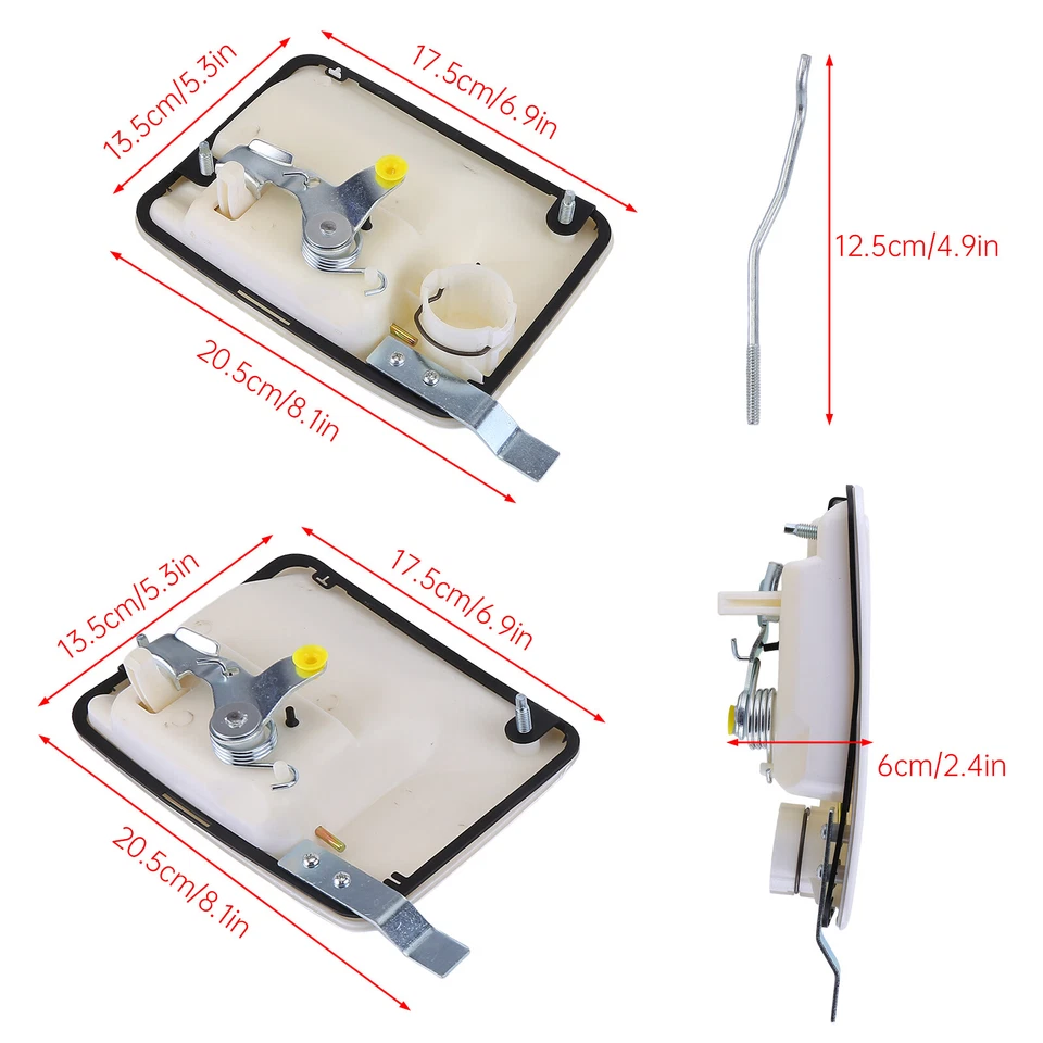 Juego de manijas de puerta Oxford blancas para conductor delantero y pasajero para Ford Super Duty 99-16 Foto 3 de 4
