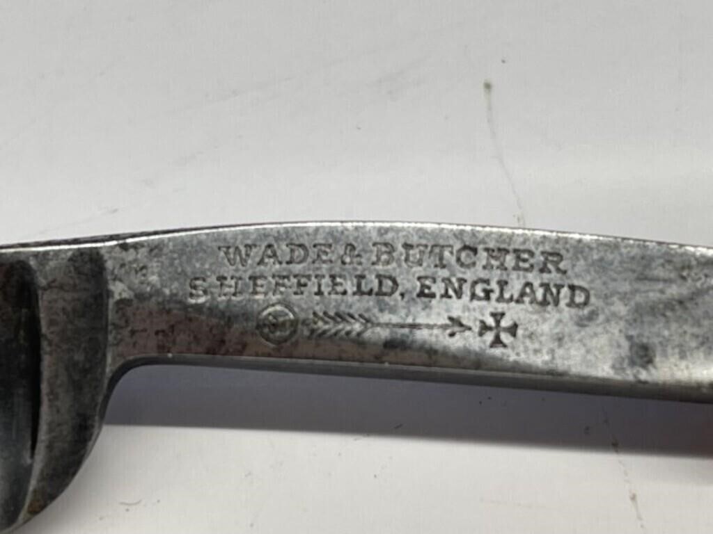 WADE & BUTCHER Shaving Travel Kit patent late 1890's - SPECIAL razor, brush, mug