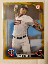 2016 Bowman Prospects Gold /50 BP135 Adam Brett Walker II Minnesota Twins Rookie