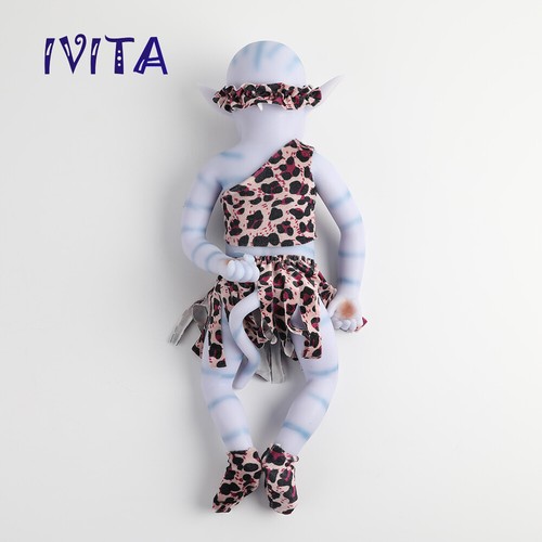 Handmade Full Body Silicone Avatar Girl 17''Lifelike Silicone Avatar Doll Gifts - Afbeelding 4 van 11