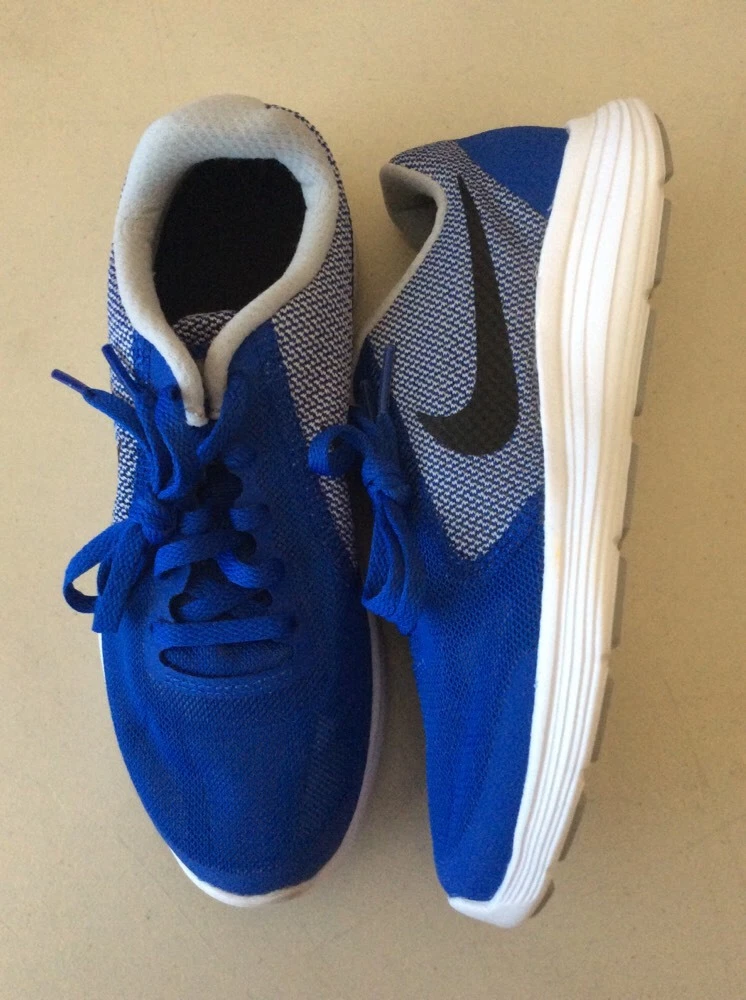 Nike Revolution 3 (GS) 819413-402 Game Royal Blue Black Grey Kids US 4 NEW | eBay