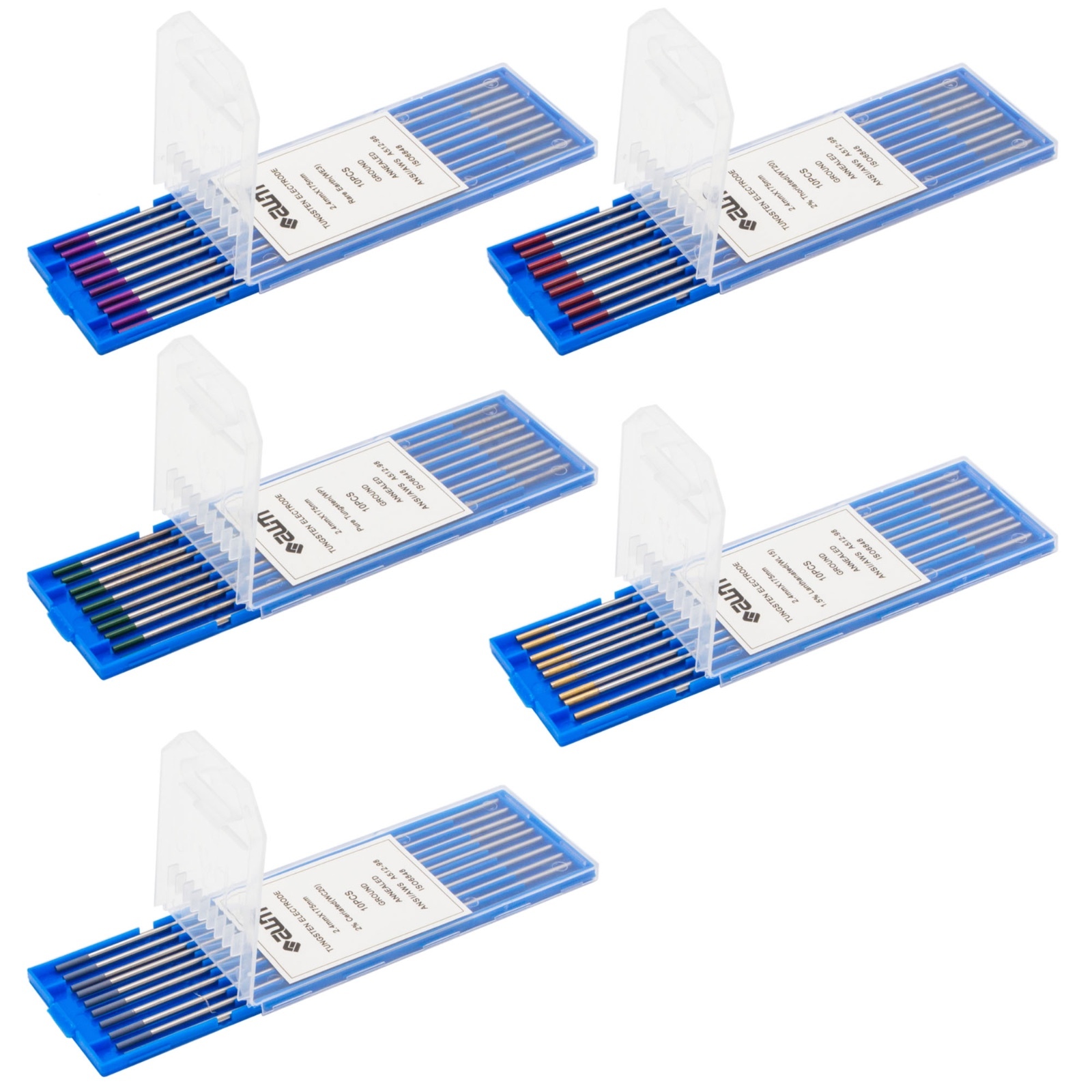 10 Wolfram Elektroden WP (pur) 2,0mm - Grün (AC) Gys
