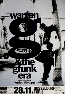WARREN G - 1994 - In Concert - Regulate G Funk Era Tour - Poster - Düsseldorf