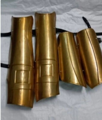 Medieval Armor 300 Spartan Movie Arm &Leg Guard Antique Brass For Christmas Gift
