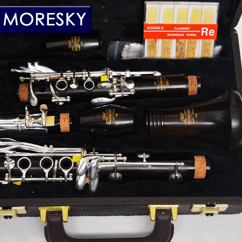 MORESKY Clarinet Bb Clarinet Wood ebony Clarinet 17 Keys Grenadilla Sib Klarnet
