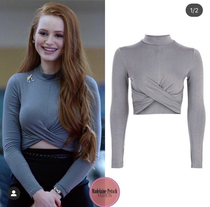 Crop Top Rouge H&M Avec Nœud Noué, Taille S 36, Style Riverdale Cheryl Blossom