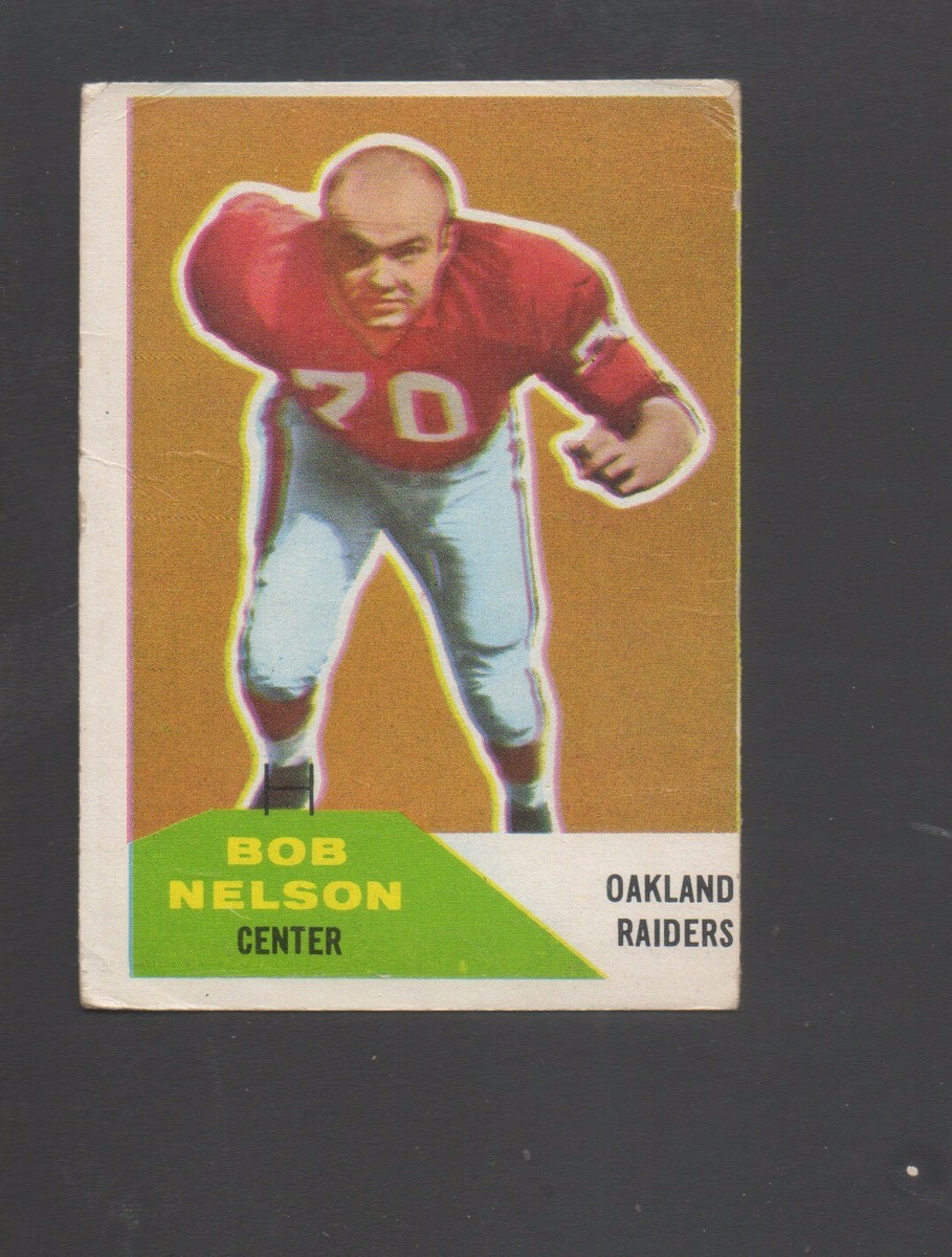 1960 Fleer Football Card #83 Bob Nelson-Oakland Raiders G-Vg Card