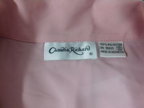 Claudia Richard Womens Blouse 12 pink button down shirt - Picture 8 of 14