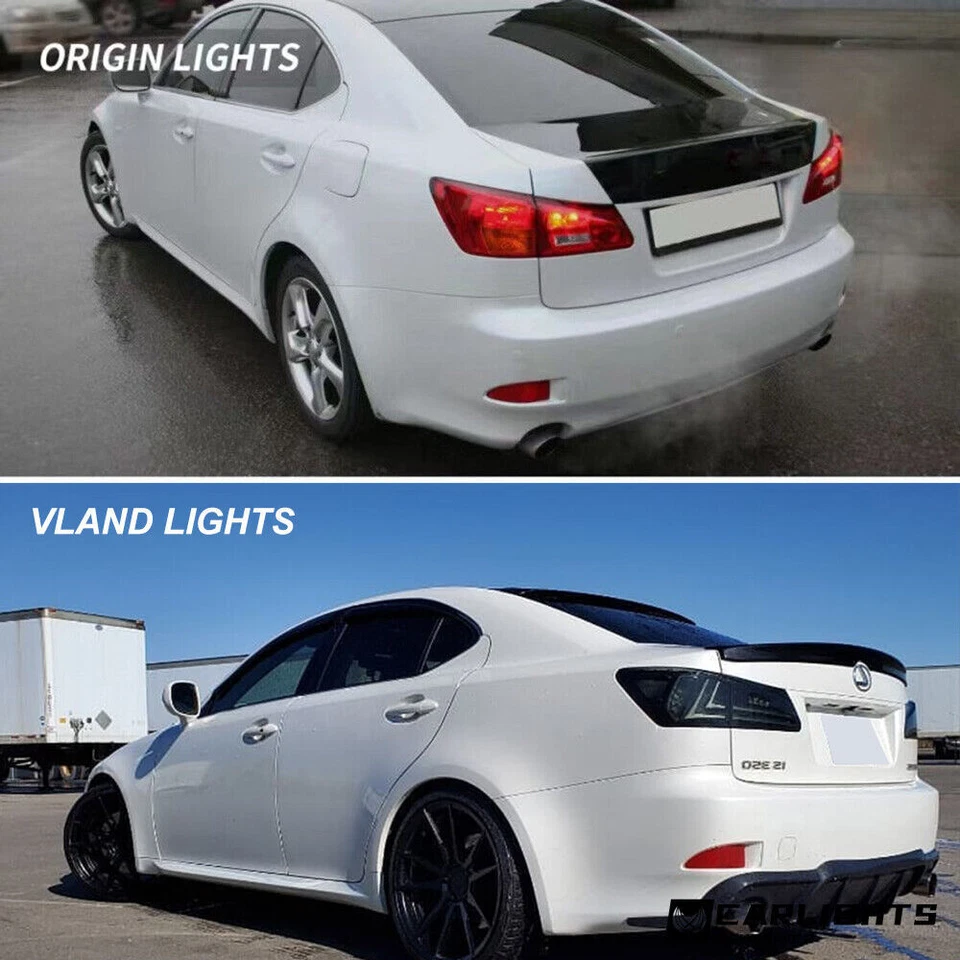 Par de luces traseras LED ahumadas para Lexus IS250 IS350 ISF 2006-2013 Plug and Play Foto 2 de 4