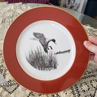 Richard E Bishop Etching Plate Special Edition "PINTAIL"  VTG 1982 Gold Rim Red — photo 2