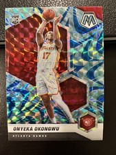 Onyeka Okongwu 2020-21 Panini Mosaic Reactive Blue Prizm Rookie Card #225