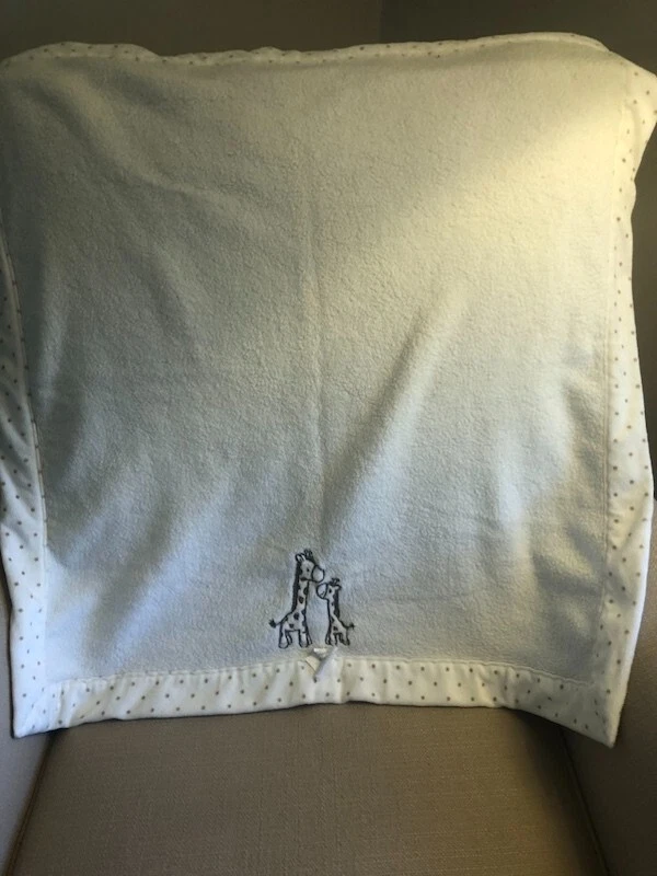 Manta Little Me Jirafa Mamá y Bebé Crema/Marfil Bronceado Marrón Lunares Peluche Foto 3 de 4