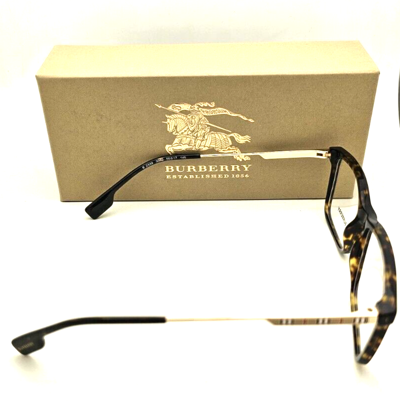 New BURBERRY Eyeglasses B 2339 3002 55-17 145 Large Tortoise