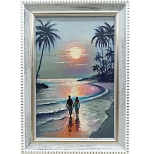 Seascape oil painting Original Art Impressionism Realism painting 6x4