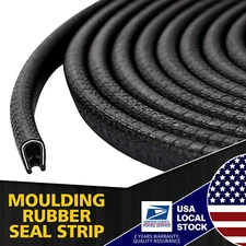 20Ft Car Door Edge Guard Moulding Trim White Protector Strip Rubber Metal Seal
