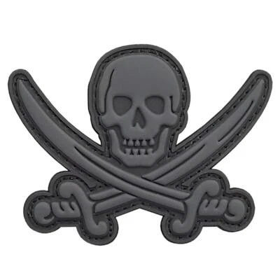 LEGEEON Calico Jack Totenkopf Piraten Jolly Roger PVC Taktisches Patch kompatibel mit...