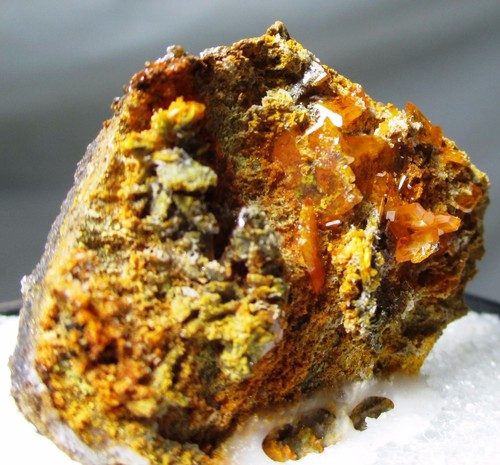 Wulfenite crystals on matrix - Red Cloud mine, La Paz county, Arizona - Picture 5 of 8