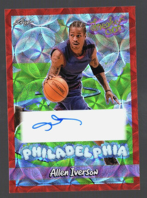 2026 Leaf Sneaker Con Allen Iverson Red Choice Scope Auto #/4