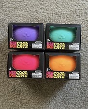NeeDoh Cool Cats Squish Schylling Squeeze Ball Toy Lot of 4 Nee Doh TikTok Viral