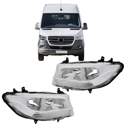 Halogen Scheinwerfer Links+Rechts für Mercedes-Benz Sprinter W907 B907 ab 2018