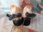 ~~Vintage Black and White Shoes, 2.25" Long, No Defects, Metal Rings for Ties~~ — photo 6