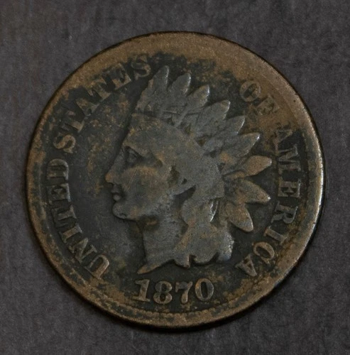 1870  Indian Cent Good Old Cleaning  Lot 4836