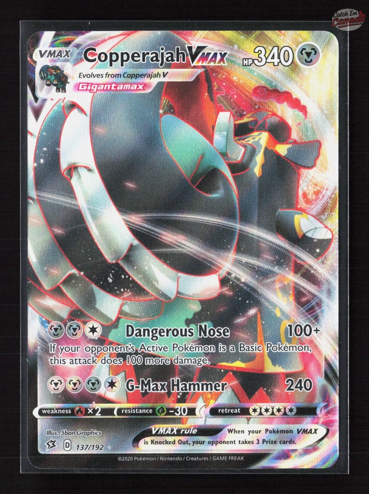 Copperajah VMAX Rebel Clash 137/192 Holo - NM