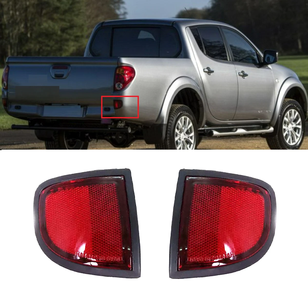 Deflettori D'aria In Acrilico Fumé Per Mitsubishi L200 Warrior Doppia Cabina 2016-2025 – Set Da 4 Pezzi Parasole E Pioggia