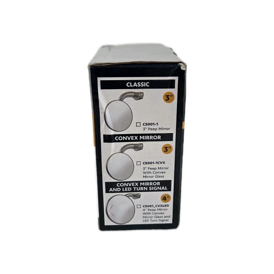 Espejo retrovisor universal de acero inoxidable convexo de 4" para Ford Dodge Chevy Mopar Foto 2 de 4