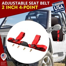 Red 2inch 4-point Adjustable Racing Seat Belts Harness Safety Shoulder Straps Red 2inch 4-point Adjustable Racing Seat Belts Harness Safety Shoulder Straps