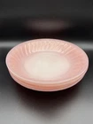 Set of 4 Vintage Fire King Milk Glass Pink Swirl Bowls 7.5” EUC