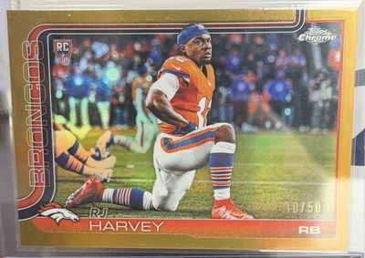 2025 Topps Chrome RJ Harvey RC Image Variation #330 True Gold