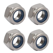 4pcs M8x1.25mm Pitch Metric Thread Stainless Steel Left Hand Lock Nuts