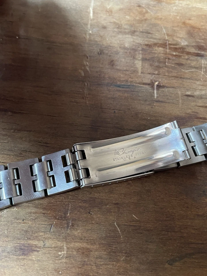 Vintage Omega Watch Bracelet JB Champion Stainless Steel 19mm Made In USA - Image 4 of 4