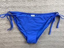 Shade  Shore Bikini Bottom Womens XL 16 Blue Side Tie High Leg Medium Coverage