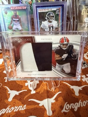 2025 Panini Immaculate Bijan Robinson 2 Color Numbers Patch 15/25 Falcons