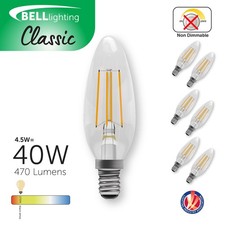 BELL E14 LED Candle Filament Bulb Warm White 4.5W Small Screw SES Energy Saving