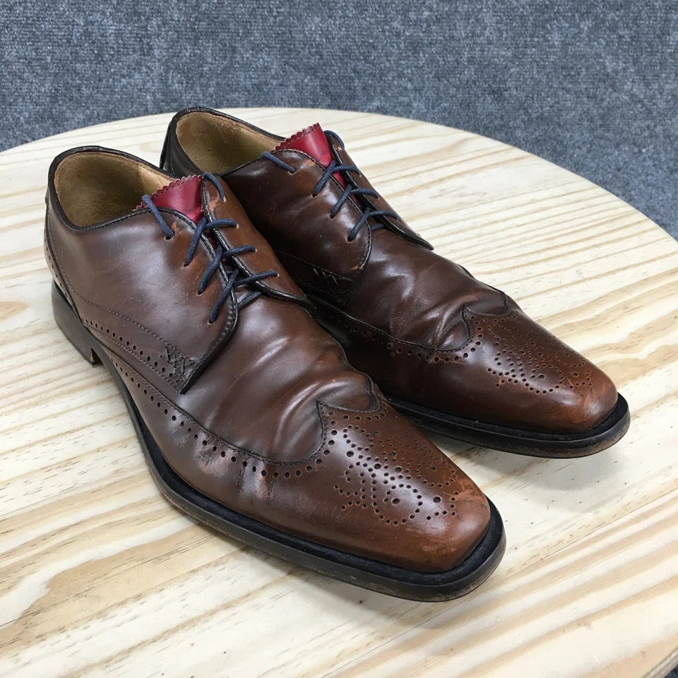 Zapatos de vestir Oliver Sweeney para hombre 10 Sini brogue punta de ala marrón con cordones punta almendra Foto 3 de 4