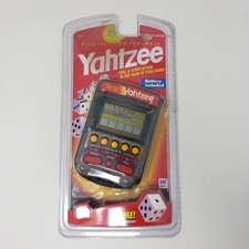 1999 Milton Bradley Hasbro Yahtzee Electronic Handheld Clear Black - Sealed