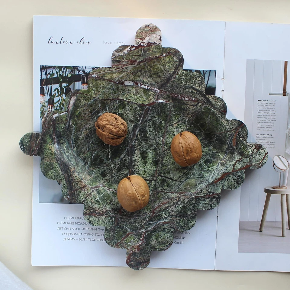 Natural Luxury Marble Tray with Scalloped Edge, Handmade Square Decorative Tr... - Image 4 of 4