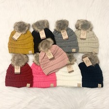 Kids C.C Pom Classic Beanie, Pom Beanie for Kids, Winter Beanies, Premium Beanie