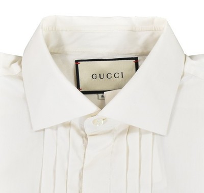 Authentic Men's Gucci Poplin Tuxedo Dress Shirt w/ Cufflinks 16.5/42 New $1100 | eBay Authentic Men's Gucci Poplin Tuxedo Dress Shirt w/ Cufflinks 16.5/42 New $1100 | eBay