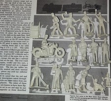  RARE WHITE Marx "Sears Shopping Center" Play Set 5490  15pc Figure set VG-NM